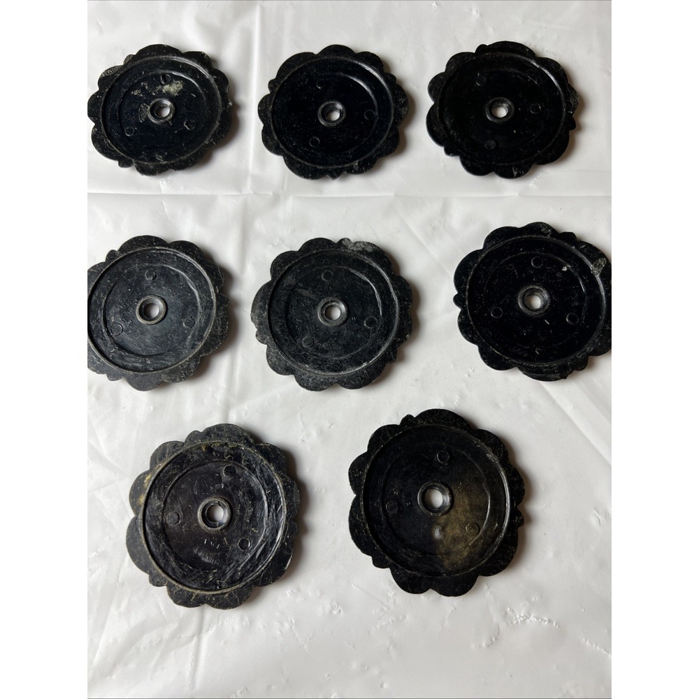 Lot Of 8 Vintage Metal Floral Rosettes Furniture Hardware Pieces - Picture 7 of 7